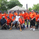 Group shot of Local 79 park cleanup volunteers
