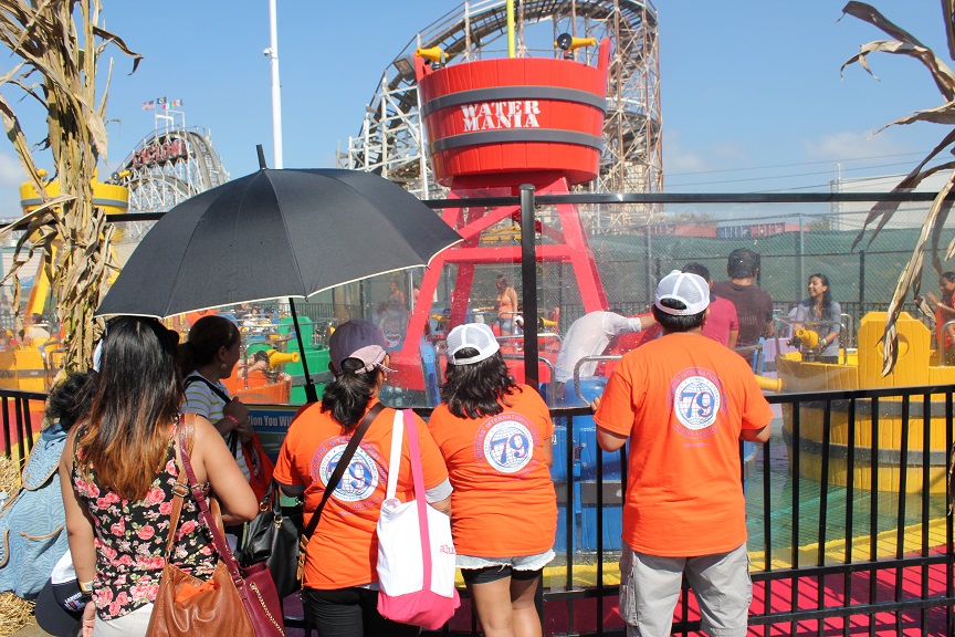Members at Luna Park at St. Mary's Walk | Construction ...